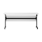Flash Furniture Palmer 60in. x 24in. HD Nesting Table w/T-Legs, Modesty Panel, 1in. Thick White Tabletop, Blk Frame MT-M6024-T-LEG-WHTBLK-GG - alternate 3